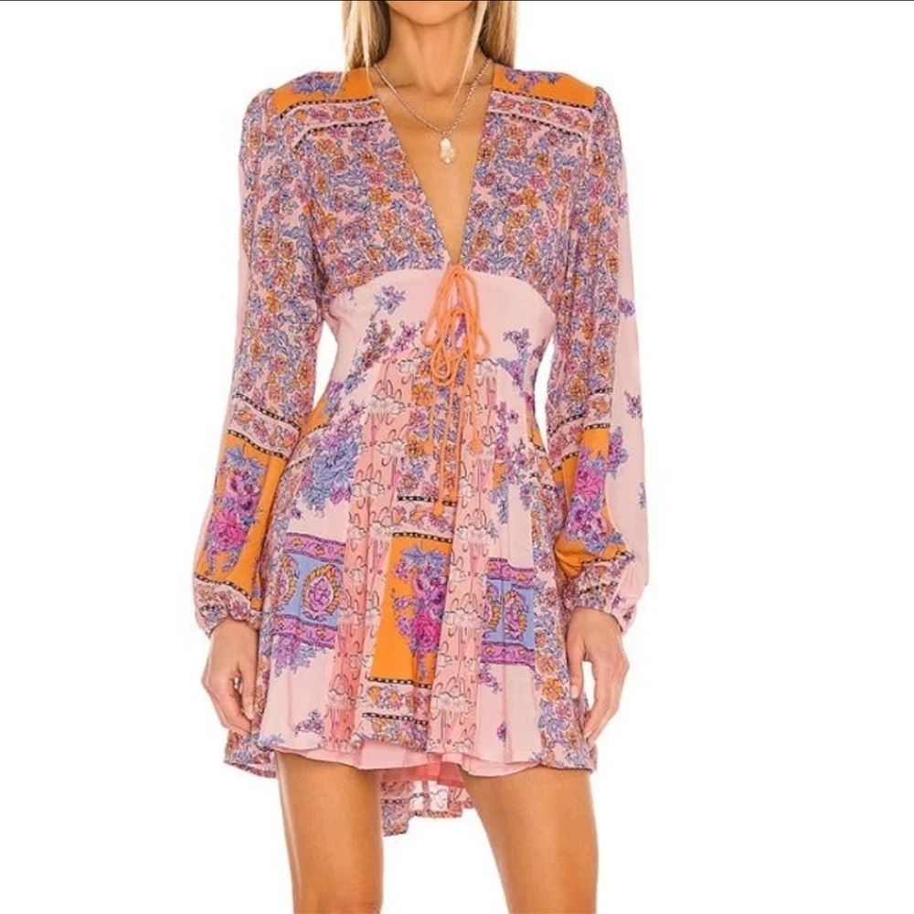 Free People Mixin’ it Up Mini Dress Size XS